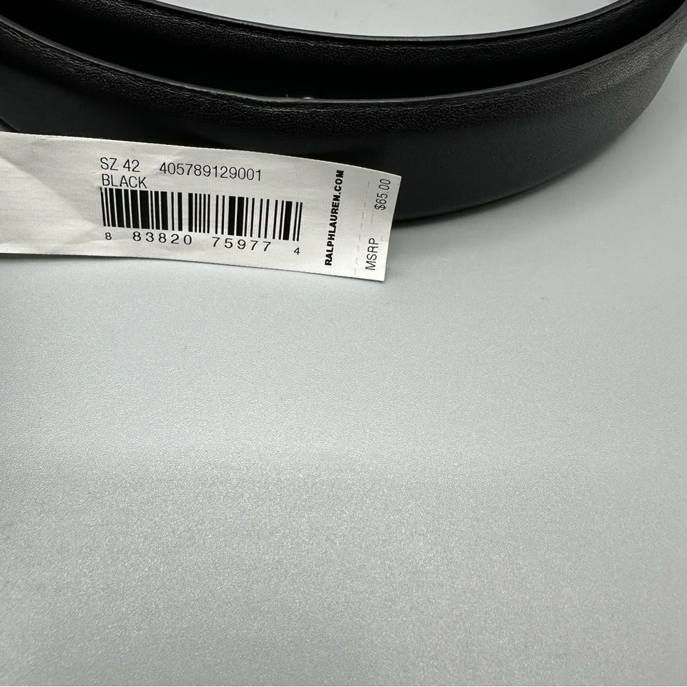 Polo Ralph Lauren Black Leather Belt Size 42